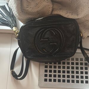 Gucci Black Leather Crossbody Bag